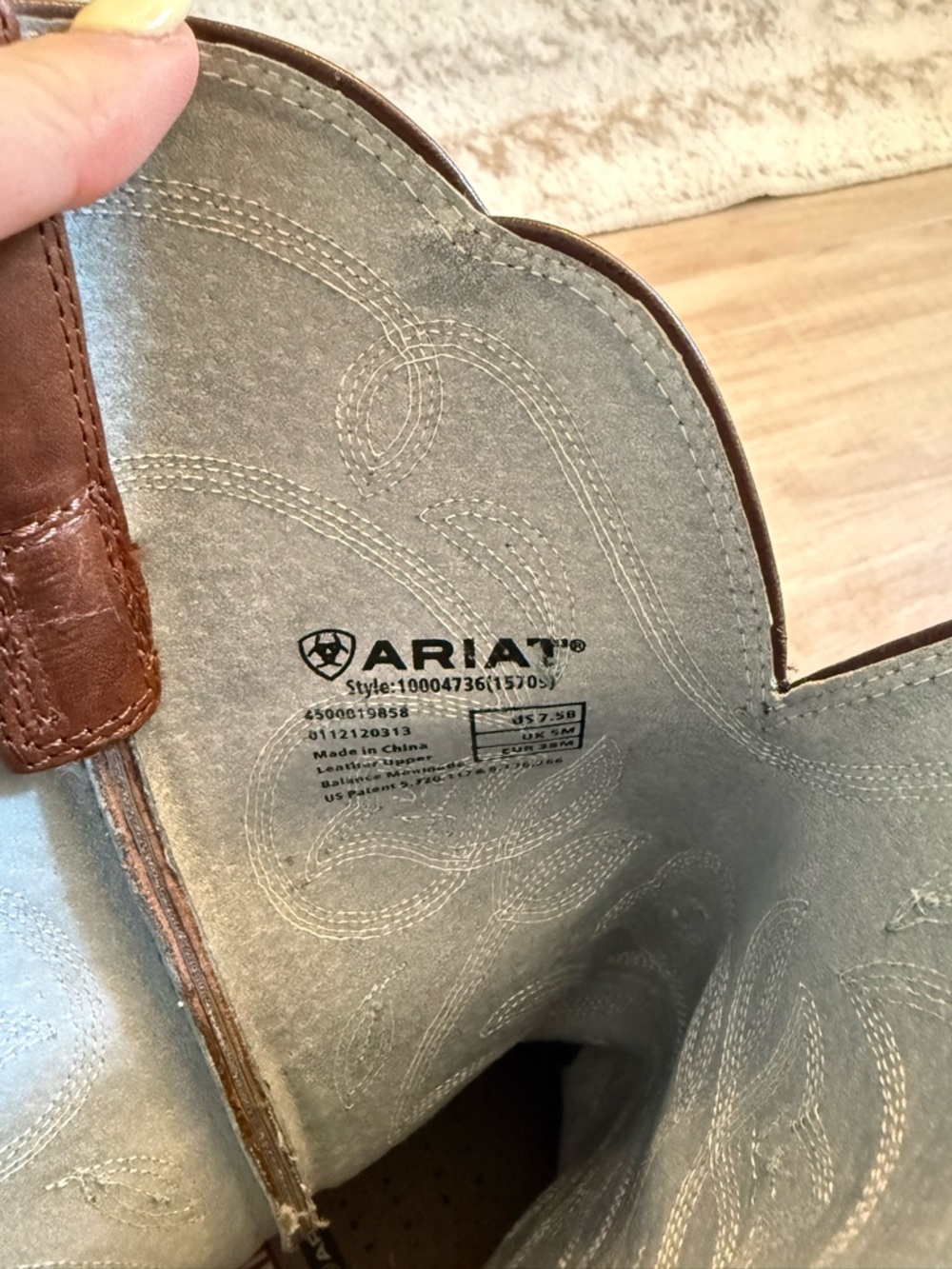 Ariat Heritage Classic Brown Leather Western Cowboy Boots - Picture 8 of 8